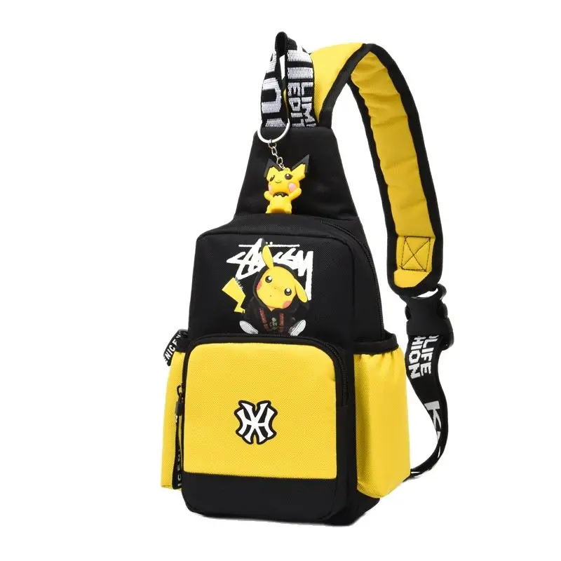 Нагрудная сумка с аниме покемоном Go холщовая Спортивная сумочка-слинг через
