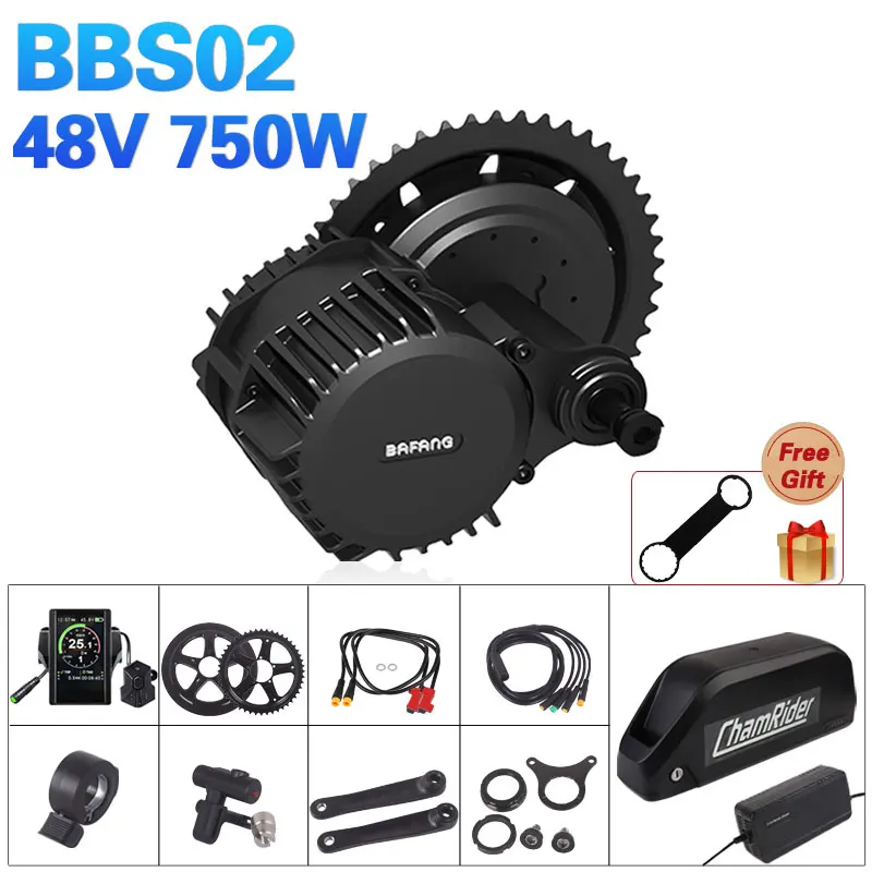 Комплект для электровелосипеда Bafang BBS02B 48 В 750 Вт комплект переоборудования 8