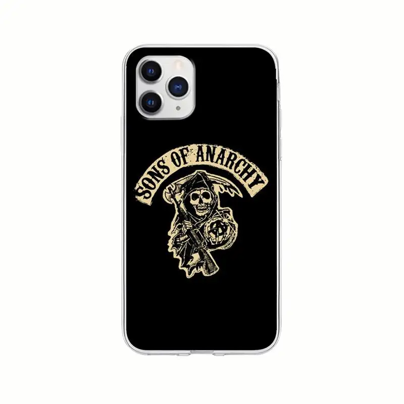 

Sons Of Anarchy Transparent Mobile Phone Case Clear Cover For Iphone 11 12 Pro Max 5s 6s 7 8 Plus X Xr Xs Max Se 2020
