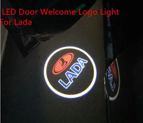 For lada Logo 2X Автомобильная дверь с электроприводом Добро пожаловать логотип свет для Lada Granta Vesta Niva Xray Kalina 2 1 Priora 2 1 Largus 2110 2109 4X4 2121 аксессуары - Испускаемый цвет: For lada Logo