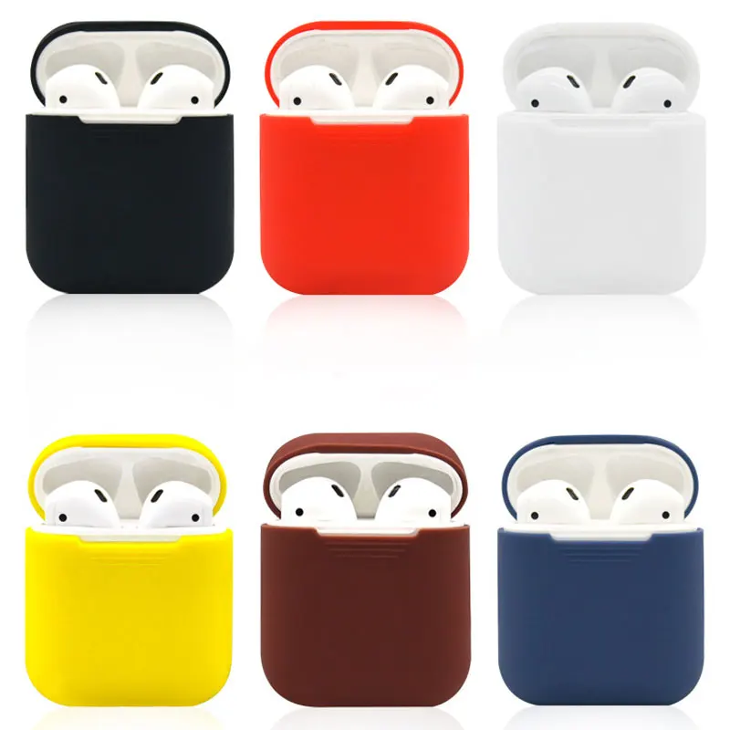 Мягкие силиконовые чехлы для Apple Airpods 1/2 защитный чехол беспроводных Bluetooth