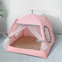 pet dog tent foldable cat dog litter tent pets house cage kennel breathable indoor teepee puppy washable universal cats supplies