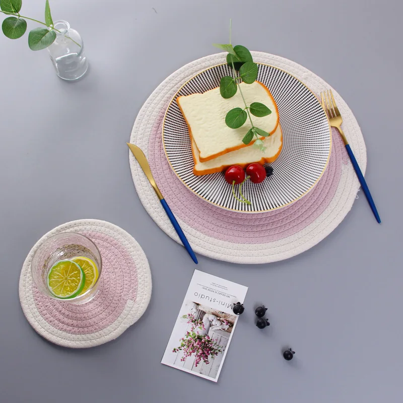 Коврик для круглого стола в скандинавском стиле противоскользящие подставки