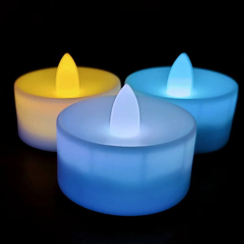 6 шт. беспламенного свечи Батарея батарейках светодиодный Чай свет поддельные с 18