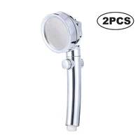 2pcs shower sprayer high pressure shower head adjustable silver abs bath sprayer bathroom accessory water outlet 3 mode