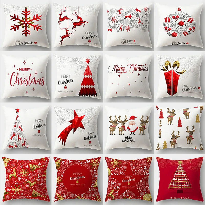 

Christmas pillowcase hug pillowcase sofa car cushion back cushion pillowcase printing hug pillowcase pillow case