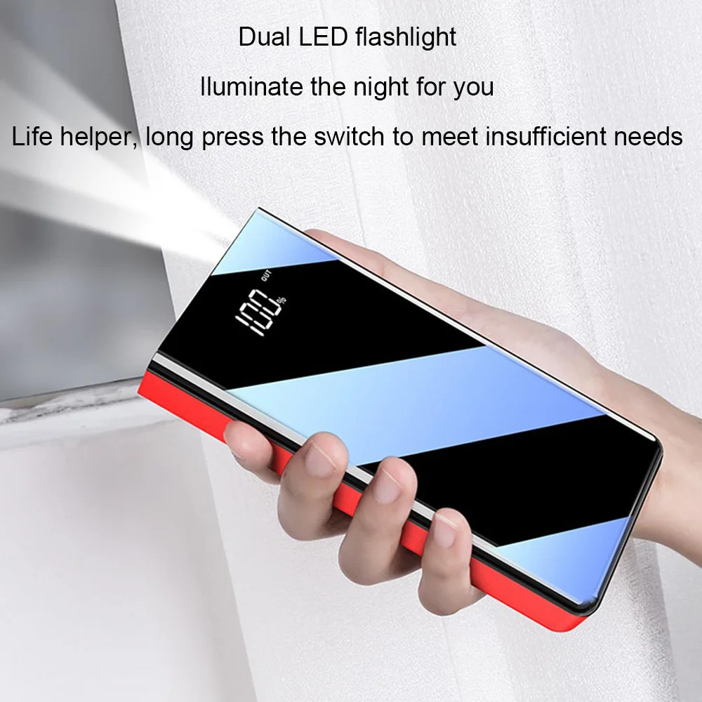 PINZHENG 50000mAh внешний аккумулятор для iPhone 11 LED дисплей полный экран Портативное