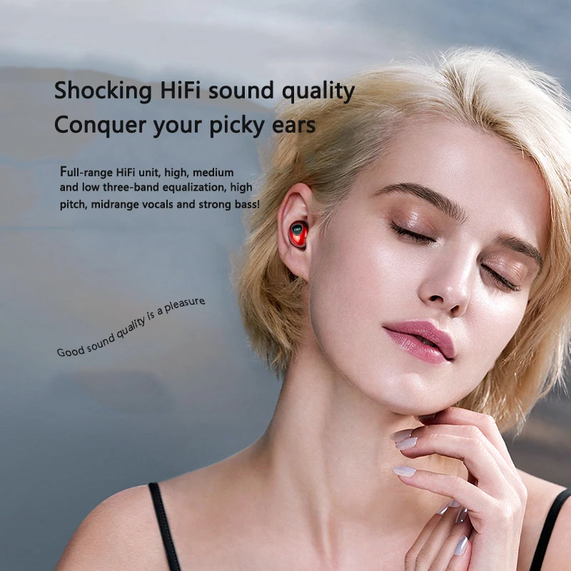 Leic Bluetooth V5.0 беспроводные наушники TWS Handsfree наушники спортивные наушники игровая гарнитура для встречи Noice набор для уменьшения головы