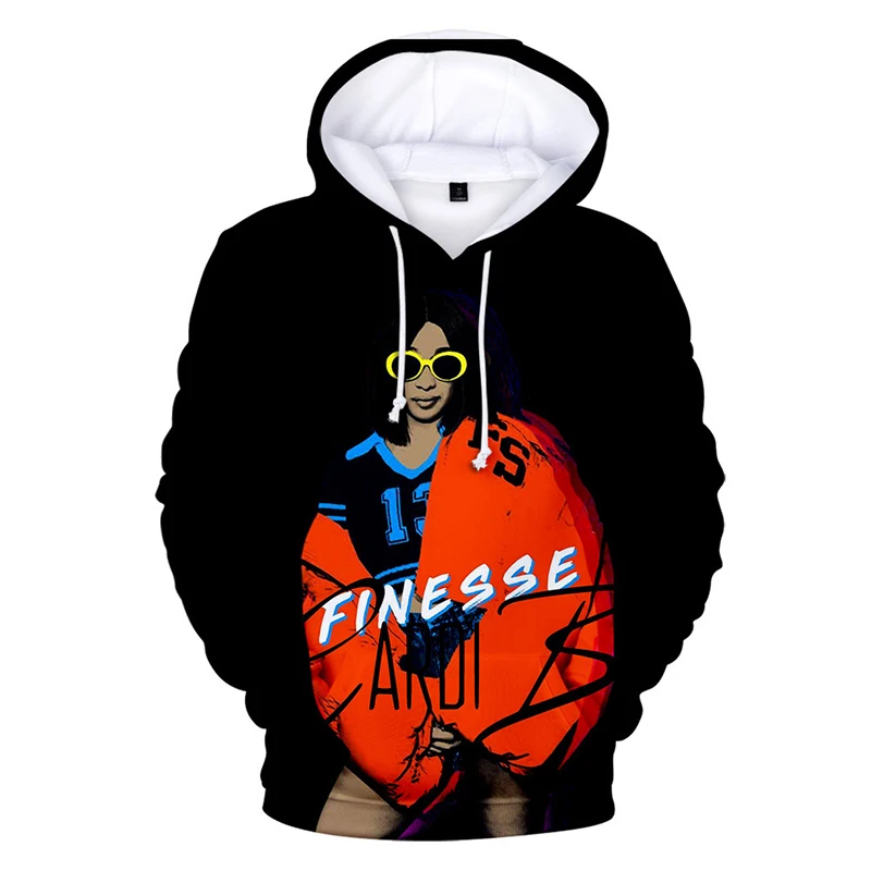 

Мужские толстовки Rapper Cardi B с длинным рукавом, мужская толстовка с 3D принтом, худи в стиле хип-хоп, Свитшот стандарта 5XL