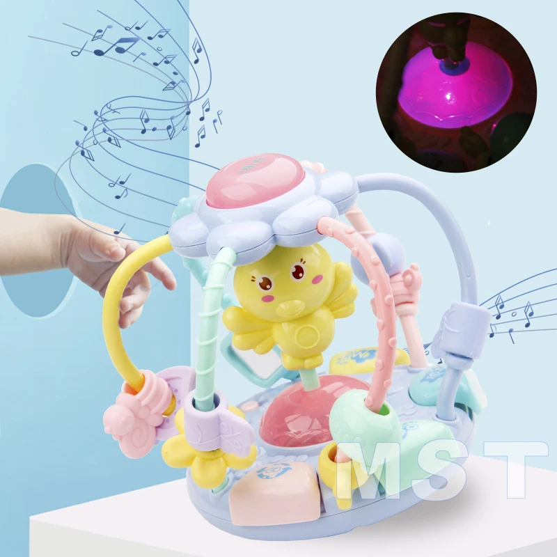 Ранний развивающий музыкальный грызунок детские игрушки с колокольчиком