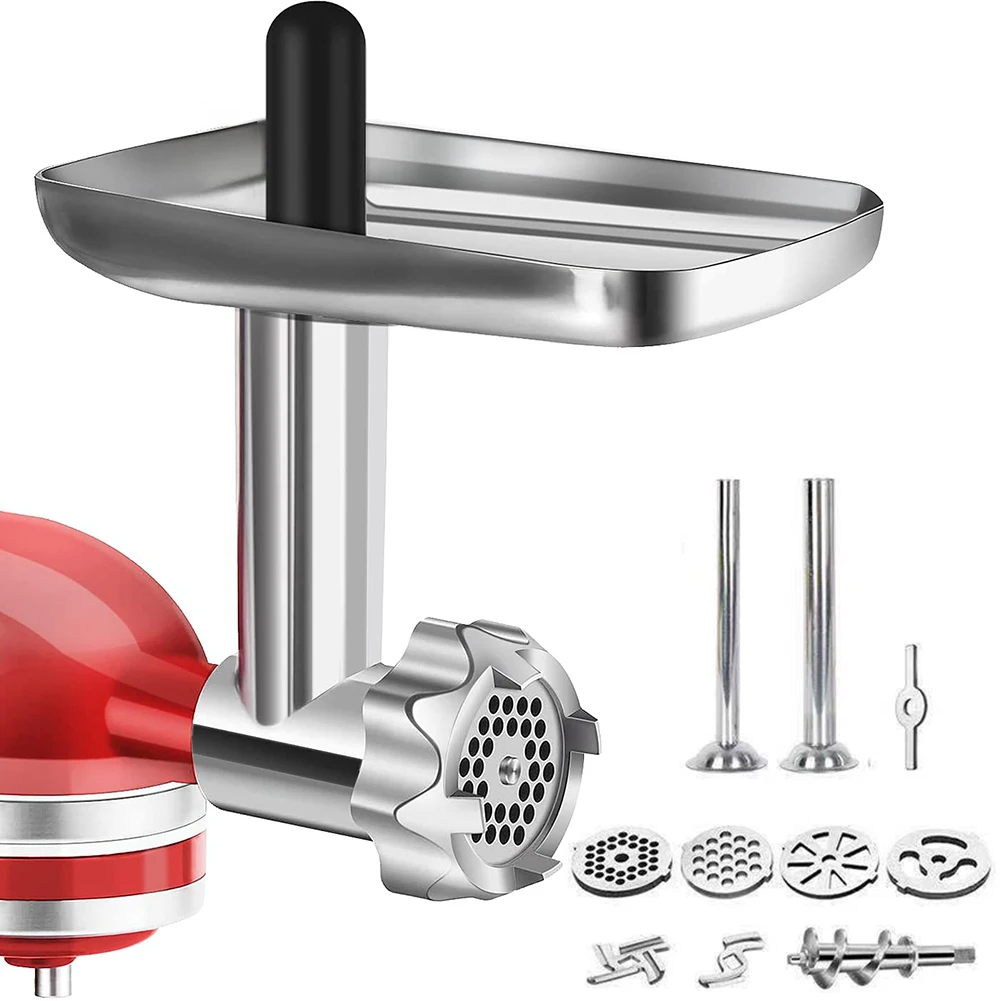 

New Metal Meat Food Grinder Attachment for KitchenAid Stand Mixer Rod Grinder Sausage Filling Attachment For KitchenAid Blender