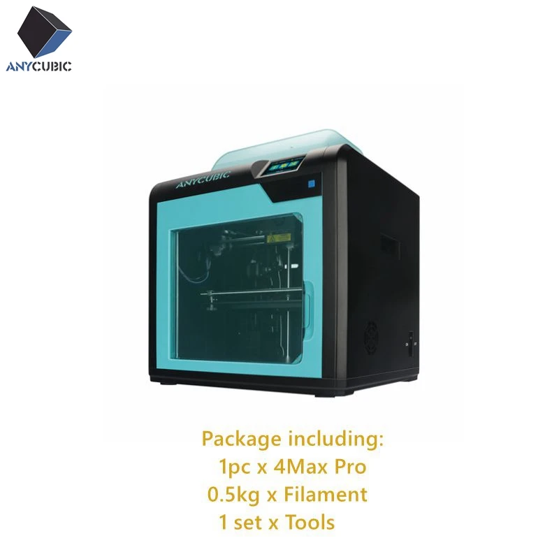 ANYCUBIC 3d принтер 4Max Pro модульный дизайн высокой точности размера плюс Настольный Impresora 3d принтер Diy комплект с автоотключением - Цвет: 4MAX-Pro black