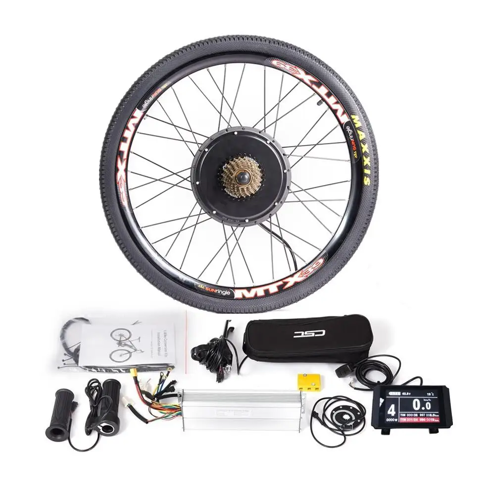 MTB задняя часть электровелосипеда колеса конверсионный комплект с MTX39 толстый сварочный обод KT-LCD8 цветной дисплей шины трубки свободного колеса дисковый тормоз