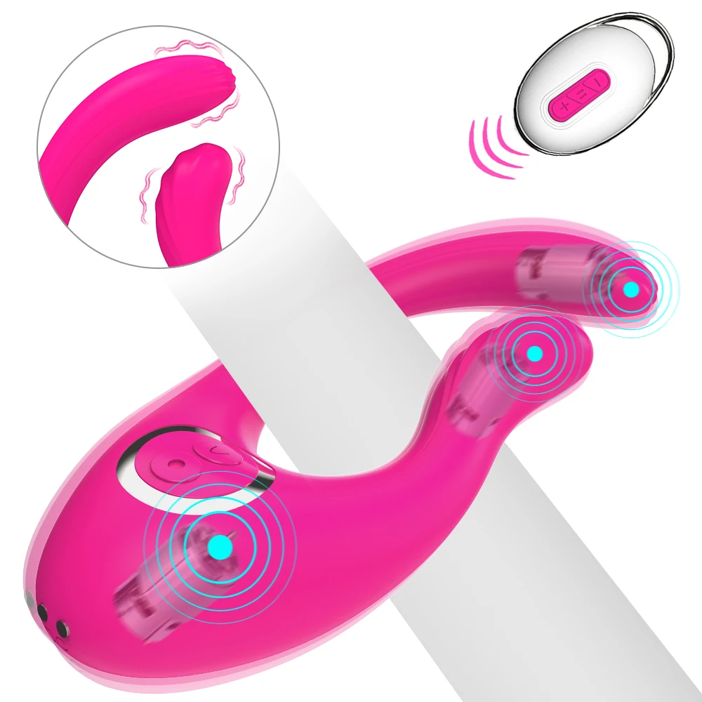 Вибратор для пениса U образной формы эротические игрушки взрослых 12 режимов