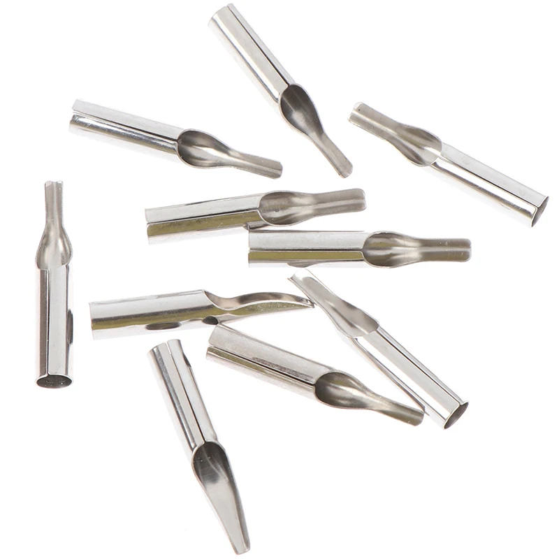 

10Pcs Temporary Tattoo Stainless Steel Assorted Tattoo Nozzle Tip For Tattoo Needles Set Kit