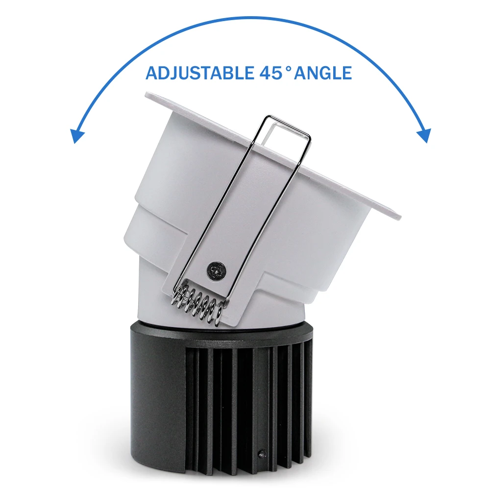 Антибликовый светодиодный встраиваемый светильник современный регулируемый