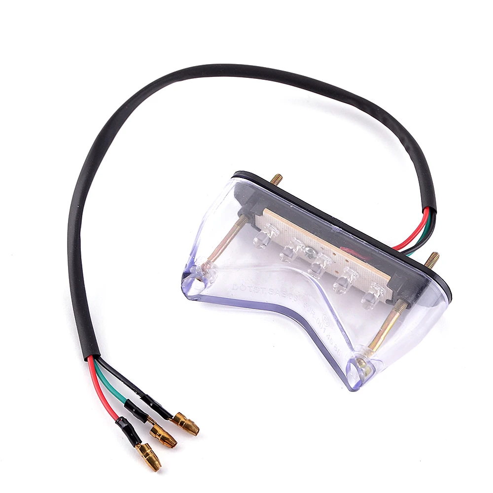 Прозрачный Новая мотоциклетная обувь 12V задний светодиодный светильник стоп бег хвост светильник Высокая Низкая лампа для Harley Davidson Bobber Chopper двигатель квадроцикл - Цвет: Прозрачный