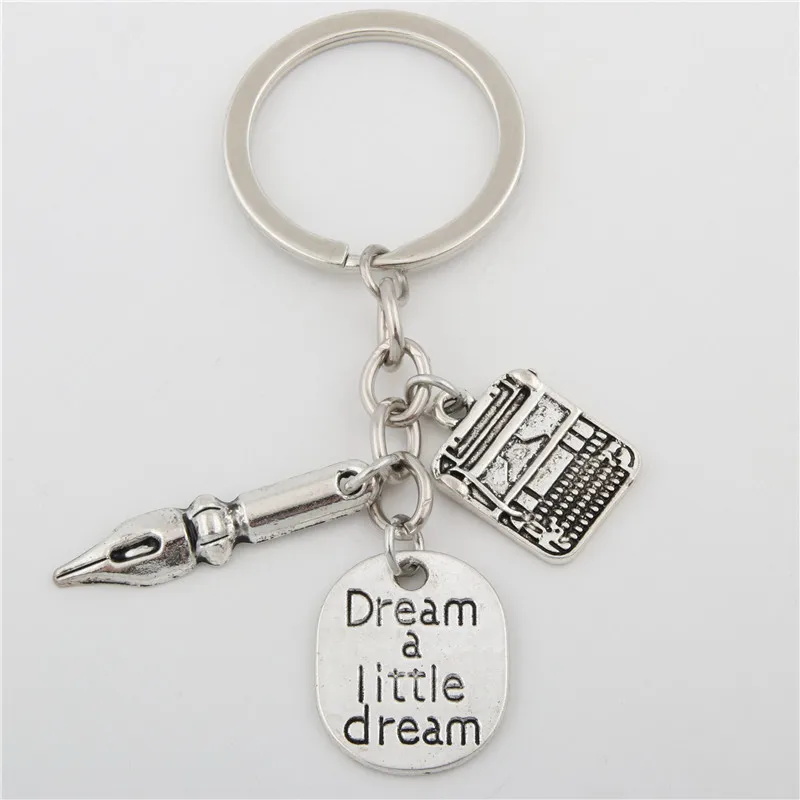1 шт. школьная Ручка и пишущая машинка брелоки сувениры для студентов подарочные