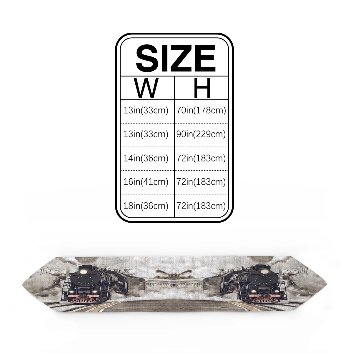 The Steam Age Of Old Trains Table Runners Modern Kitchen Decor Flag Tablecloth Placemat Hotel Home Runner | Дом и сад