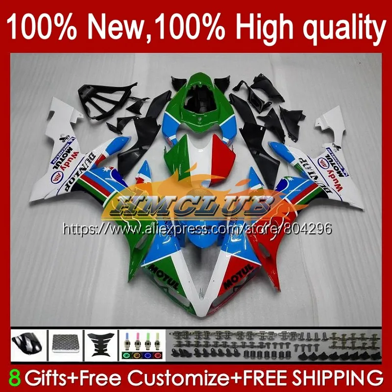 

Корпус для YAMAHA YZF R 1 1000 CC 1000CC YZF-1000 YZFR1 61No.19 YZF R1 YZF-R1 синий белый 04 05 06 YZF1000 2004 2005 2006 обтекатель