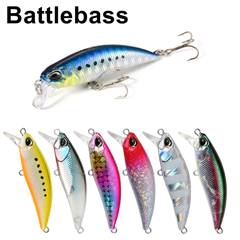 

2021 NEW Slowly Sinking Minnow Fishing Lure 48mm 4.3g Artificial Japan Hard Bait Bass Pike Wobblers Crankbait Carp Fishing