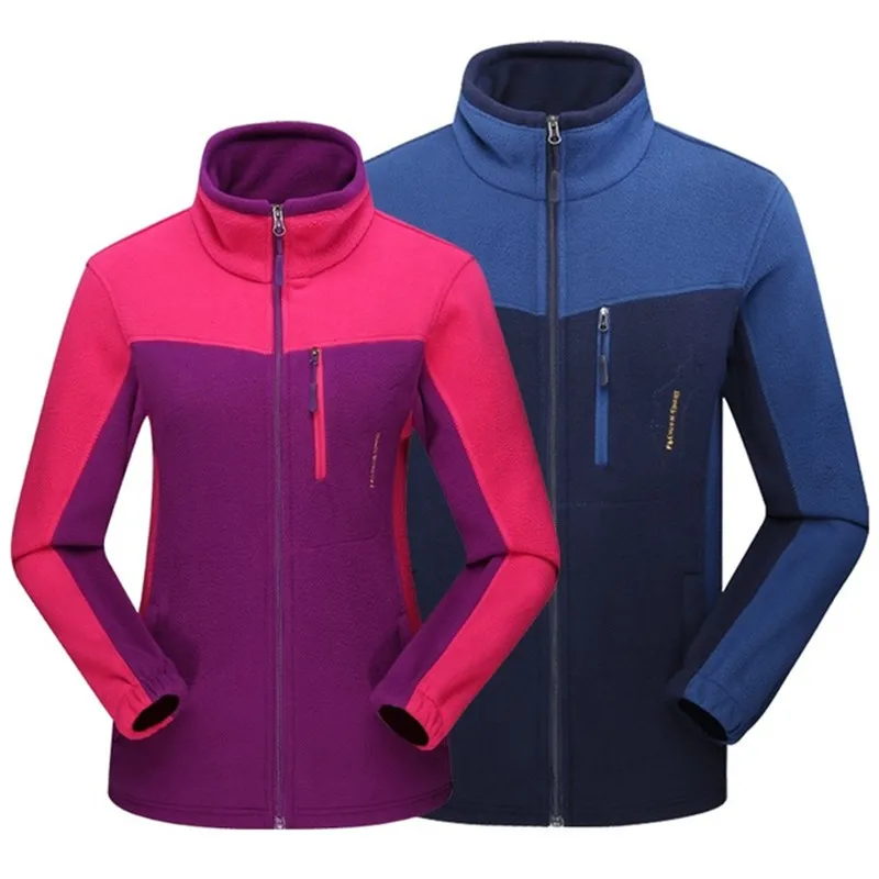 Уличные флисовые куртки зимние мужские и женские дышащие толстые теплые