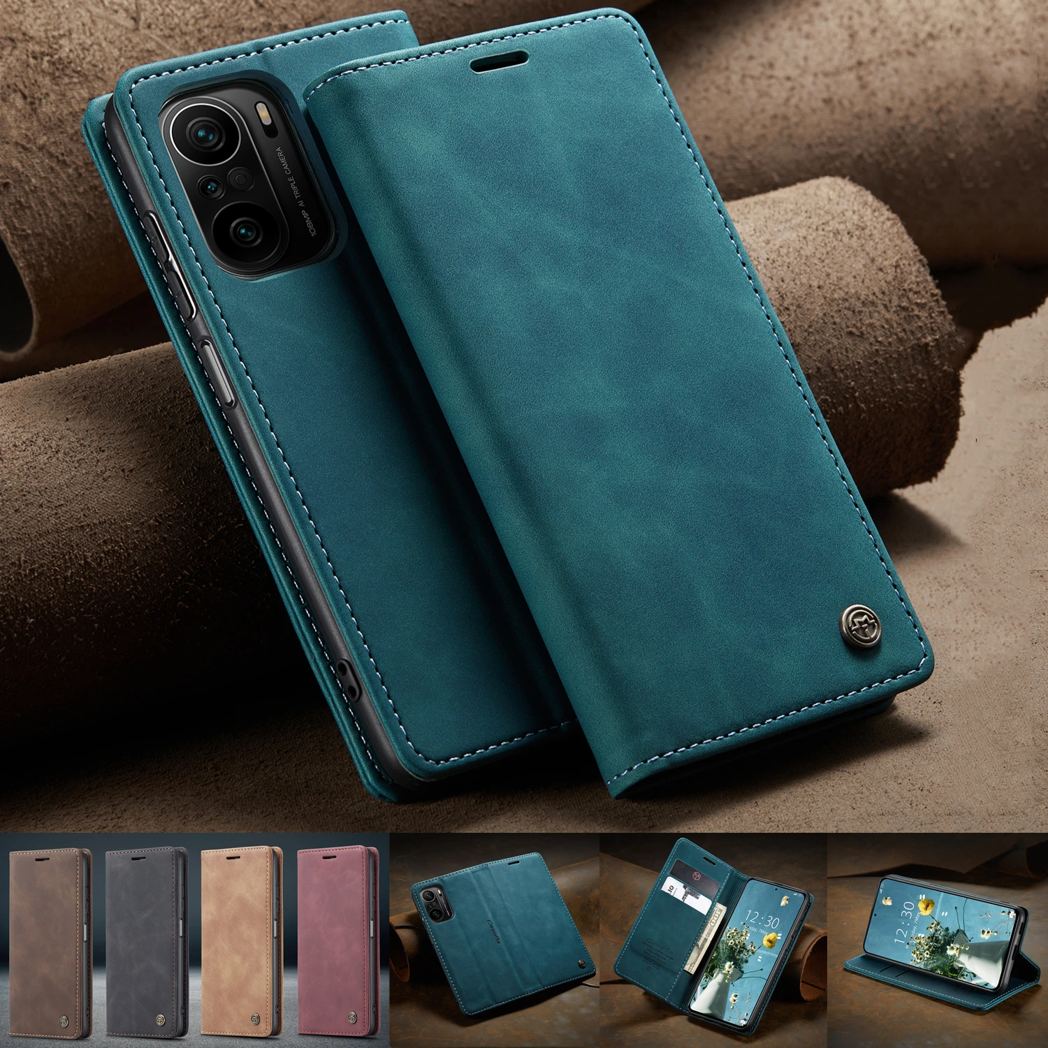 

Leather Case For Xiaomi 11T 10T Lite 11i 11 Poco F3 M3 Redmi Note 11S 11 10 10S 9 9S 8 Pro K40 Flip Book Wallet Bag Coque Cover