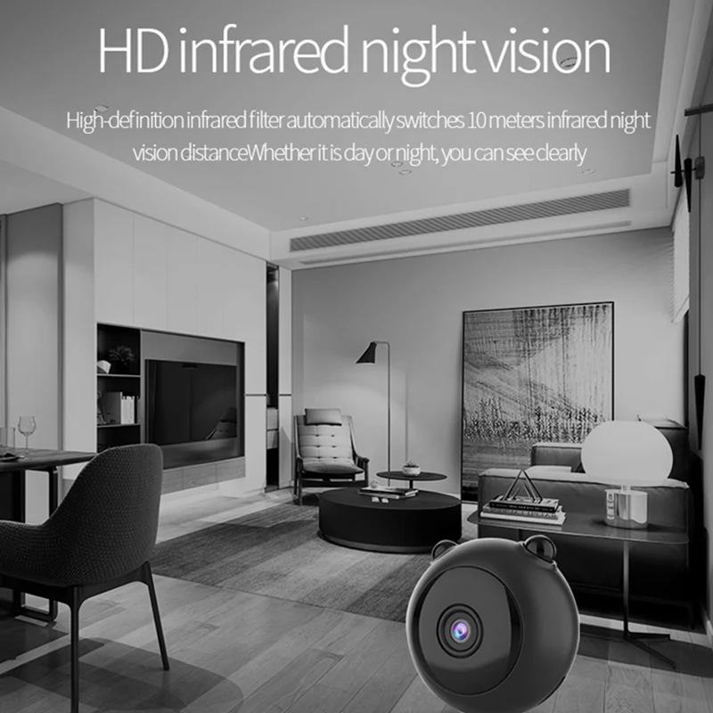 Миниатюрная камера 1080P HD беспроводная Wi-Fi с дистанционным монитором миниатюрная