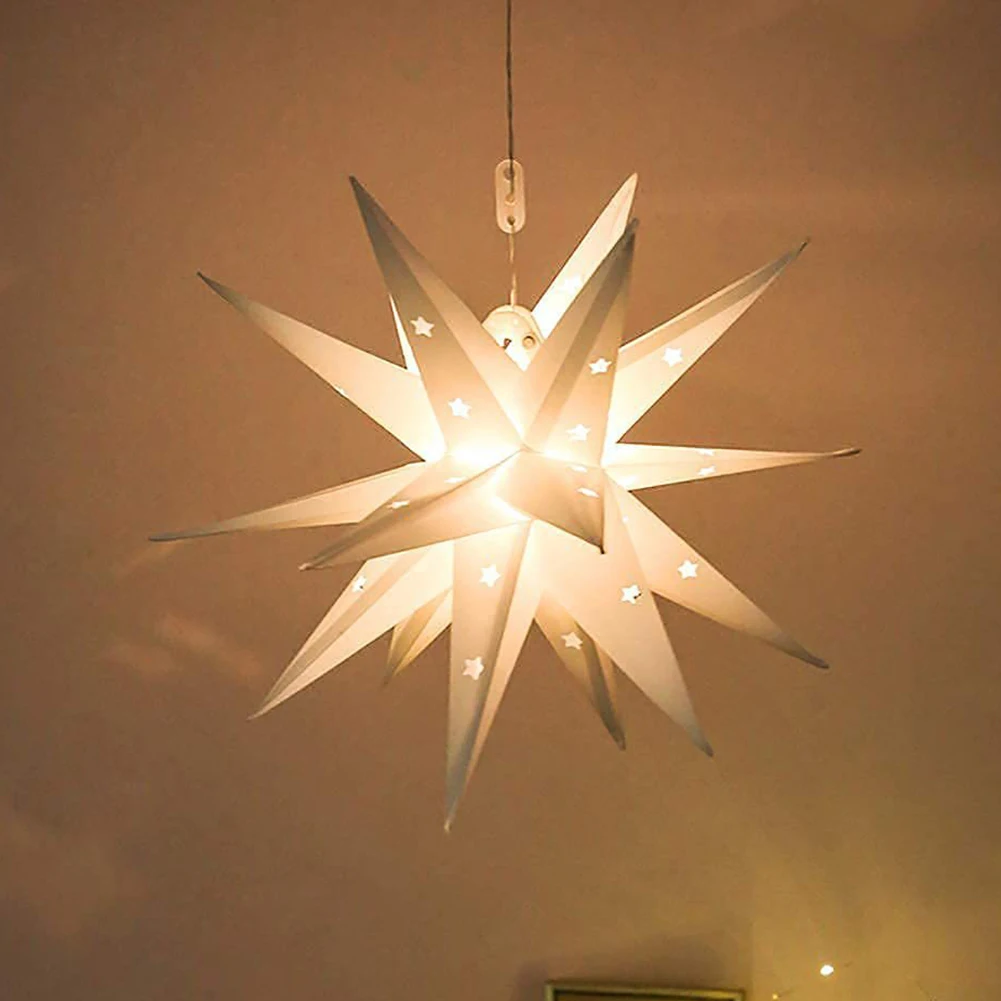 

18 Pointed Star Illumination String Multifunctional Star Lights Hanging Ornaments Foldable for Indoor Outdoor Holiday Decoration