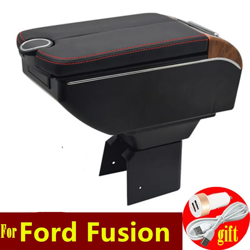 Подлокотник для Ford Fusion двойная дверь 7usb центральный контейнер хранения