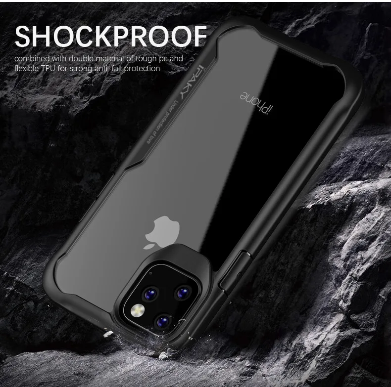 Для iphone 11 чехол прозрачный противоударный ТПУ+ PC чехол для телефона для iphone 11 pro max высокое качество