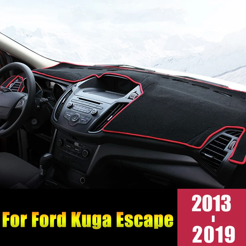 Для Ford Kuga 2013 2015 2016 2017 2018 2019 MK2 побег приборной панели автомобиля крышка коврики