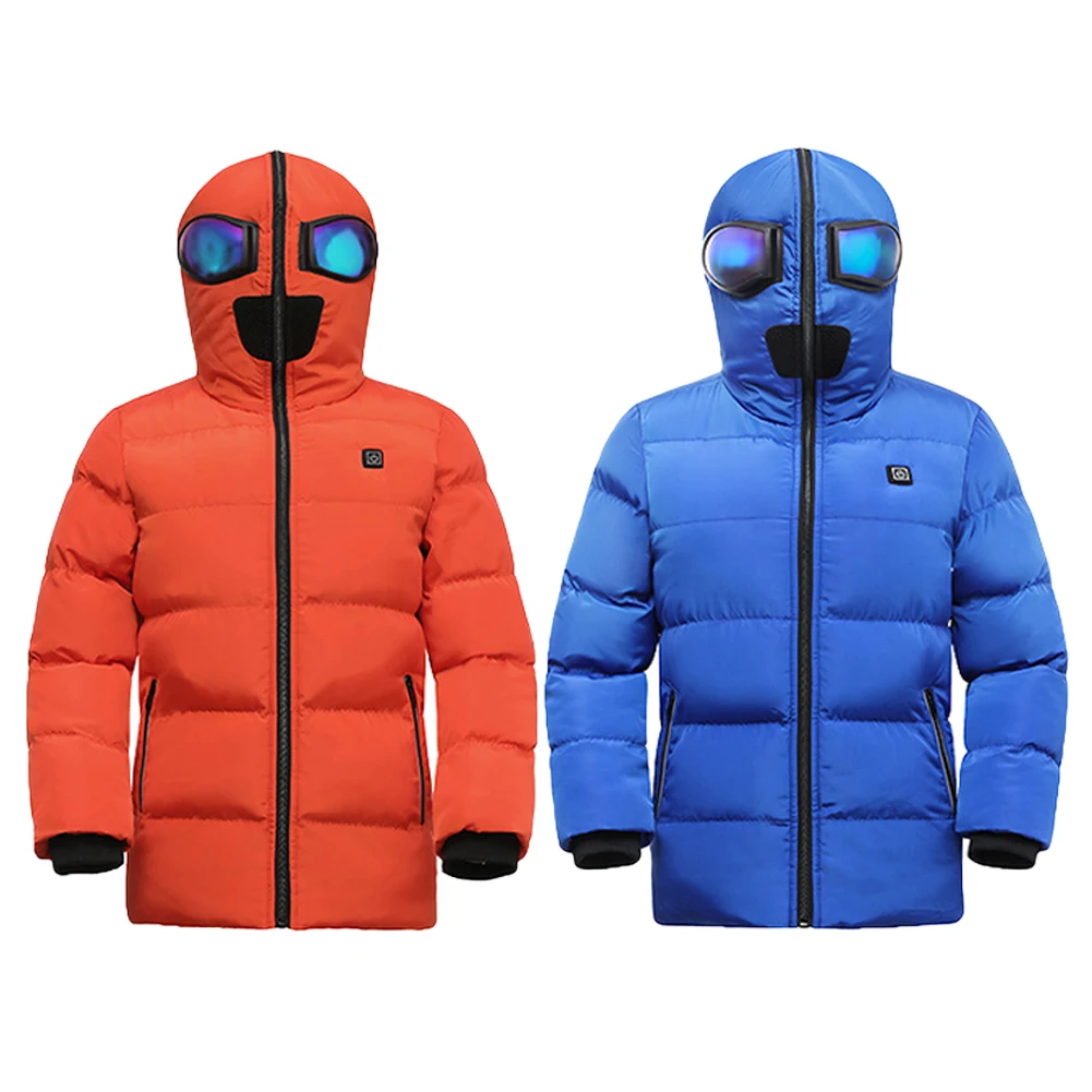 

Children's Winter Warm USB Lightweight Heating Jacket Smart Thermostat Solid Color Hooded Heating Jacket Warm Jacket