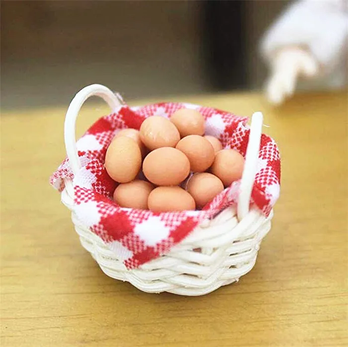 1:12 миниатюрная мебель для кукольного домика корзина кухни и сада яйца