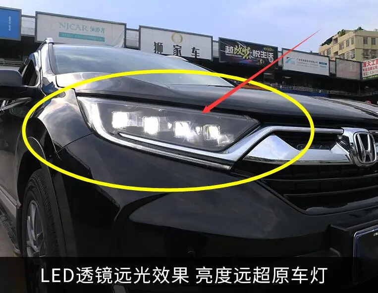 Видео шоу 2 шт 2017 ~ 2019y автомобиль bupmer головной свет для Honda CR V CRV фары автомобильные