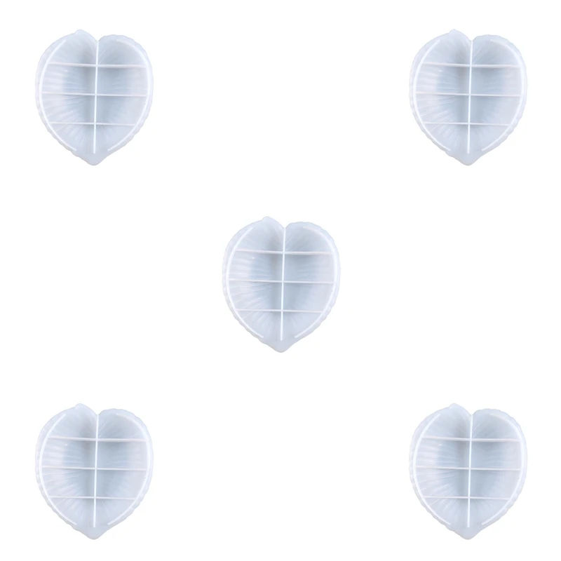 

5Pcs Leaf Disc Fruit Snack Storage Silicone Diy Crystal Glue Mold