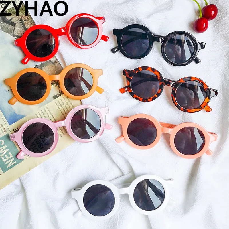 

2020 Cute Round Kids Sunglasses Children Fashion Brand Colorful Glasses Sun Glasses Girls Boys Sunglasses UV400 Gift Eyewear