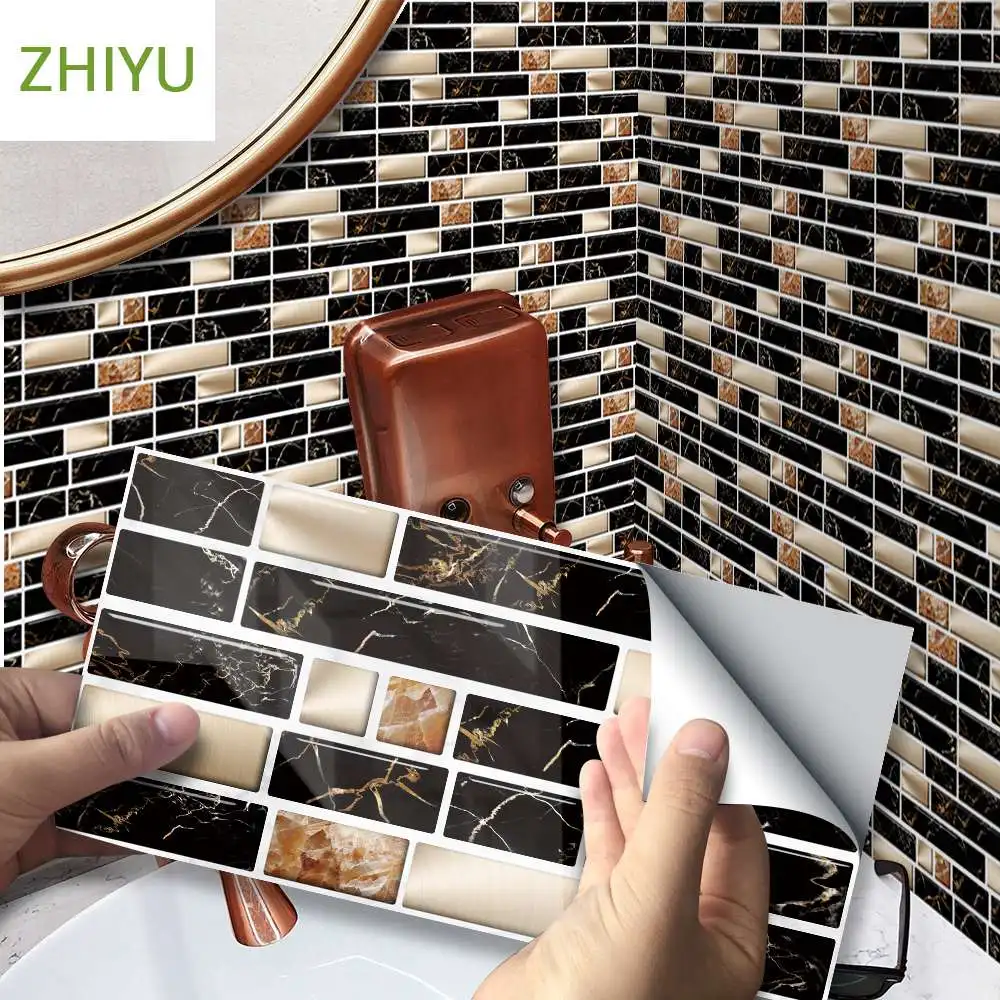 Настенные мозаичные обои в стиле индастриал многоцветные ПВХ 3D наклейки на стену