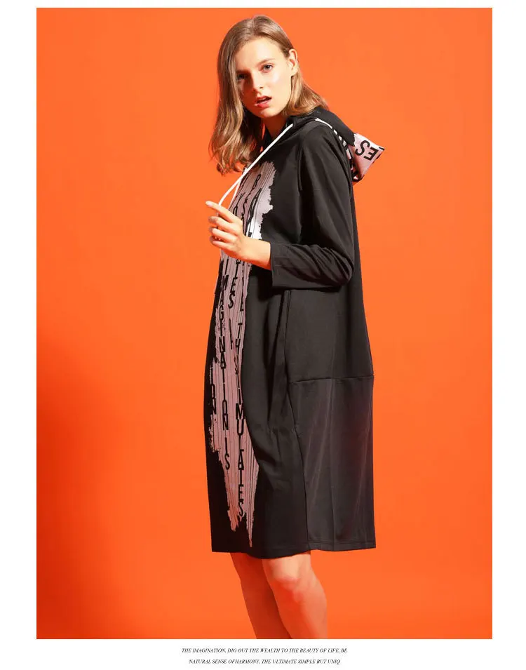 Max LuLu модные корейские женские осенние фитнес уличные женские с капюшоном Элегантные платья винтажные Длинные Рукава vestidos