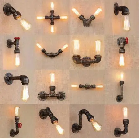 Ретро светильник для водопроводной трубы ретро промышленный настенный E27