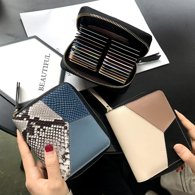 Держатель для визиток из натуральной кожи дизайнерский женский чехол