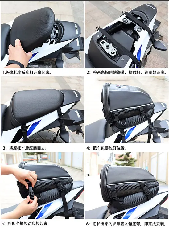 Водонепроницаемые мотоциклетные сумки WOSAWE рюкзак на ремне светоотражающая