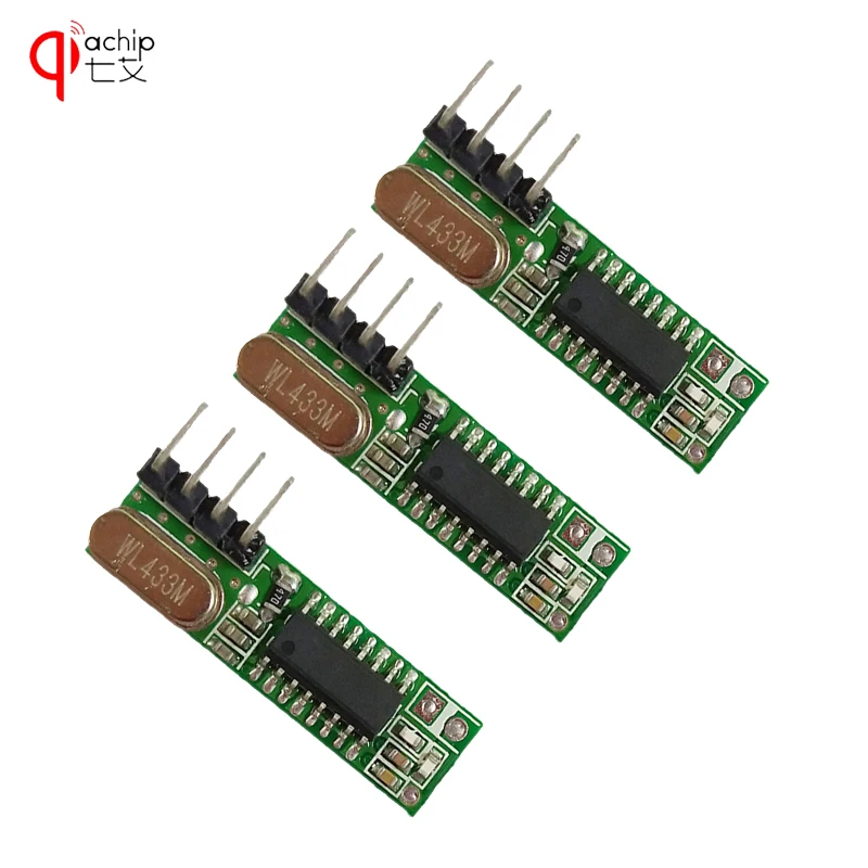 QIACHIP 3 шт. Супергетеродинный 433 мгц радиочастотный беспроводной приемник модуль
