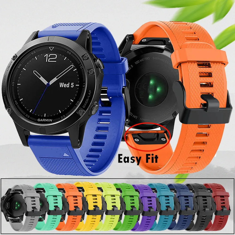Ремешок силиконовый для Garmin Fenix 6X 6 6S Pro 5X 5 5S Plus 3 HR 20 22 мм|Смарт-аксессуары| |
