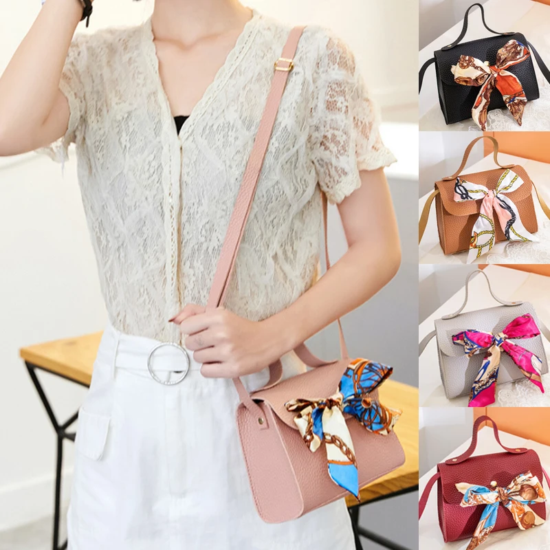 Женская сумка на плечо из искусственной кожи с бананным бантом женские сумки