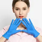 Одноразовые перчатки из синей резины, нитриловые митенки для Чистки Продуктов, с нескользящей кислотной основой, лабораторные латексные перчатки, 10 шт., инструмент для чистки кухни