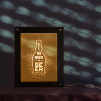 all you need is beer electric display sign for pub decoration beer company brew led business logo custom lighting wooden frame