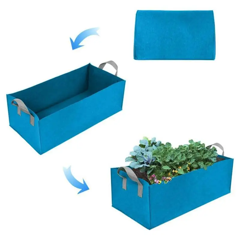 Dreamburgh Fabric Raised Garden Bed Square Flower Grow Bag Vegetable Planting Plants Planter Pot with Handles | Дом и сад