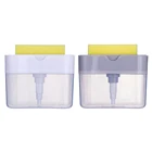 Кухонный Прилавок дозатор для мыла с держателем для губки многоразовый контейнер для мыла прочный
