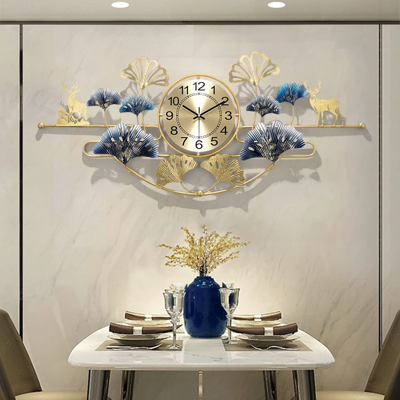 

Creative Large Wall Clock Modern Design Iron Silent Luxury Digital Living Room Wall Clock Art Reloj De Pared Home Decor DG50WC